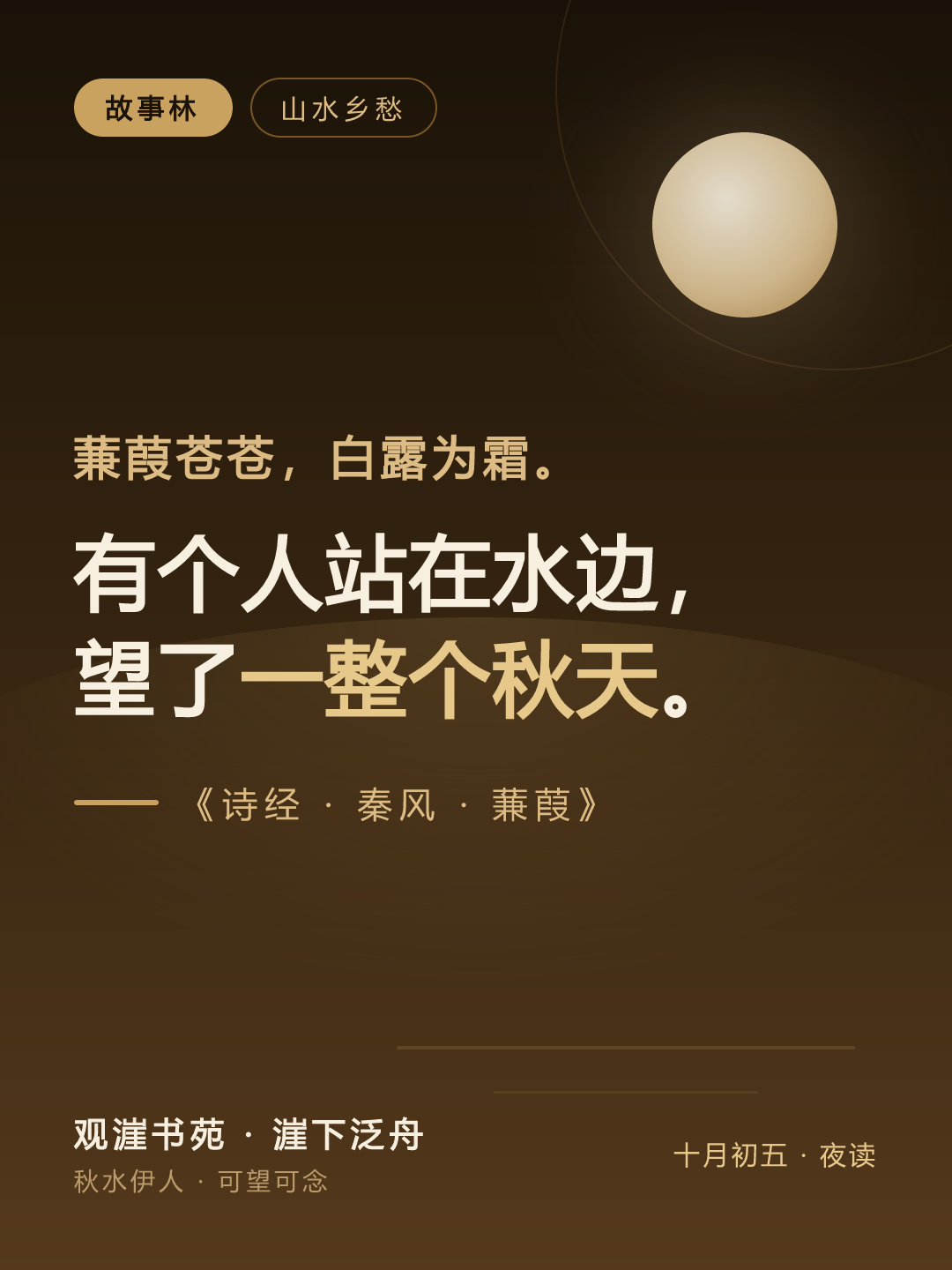 蒹葭 · 有个人在水边望了一整个秋天